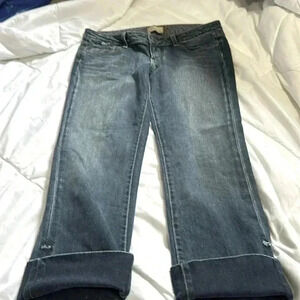 PAIGE Women's Cropped Jeans - Dark Blue